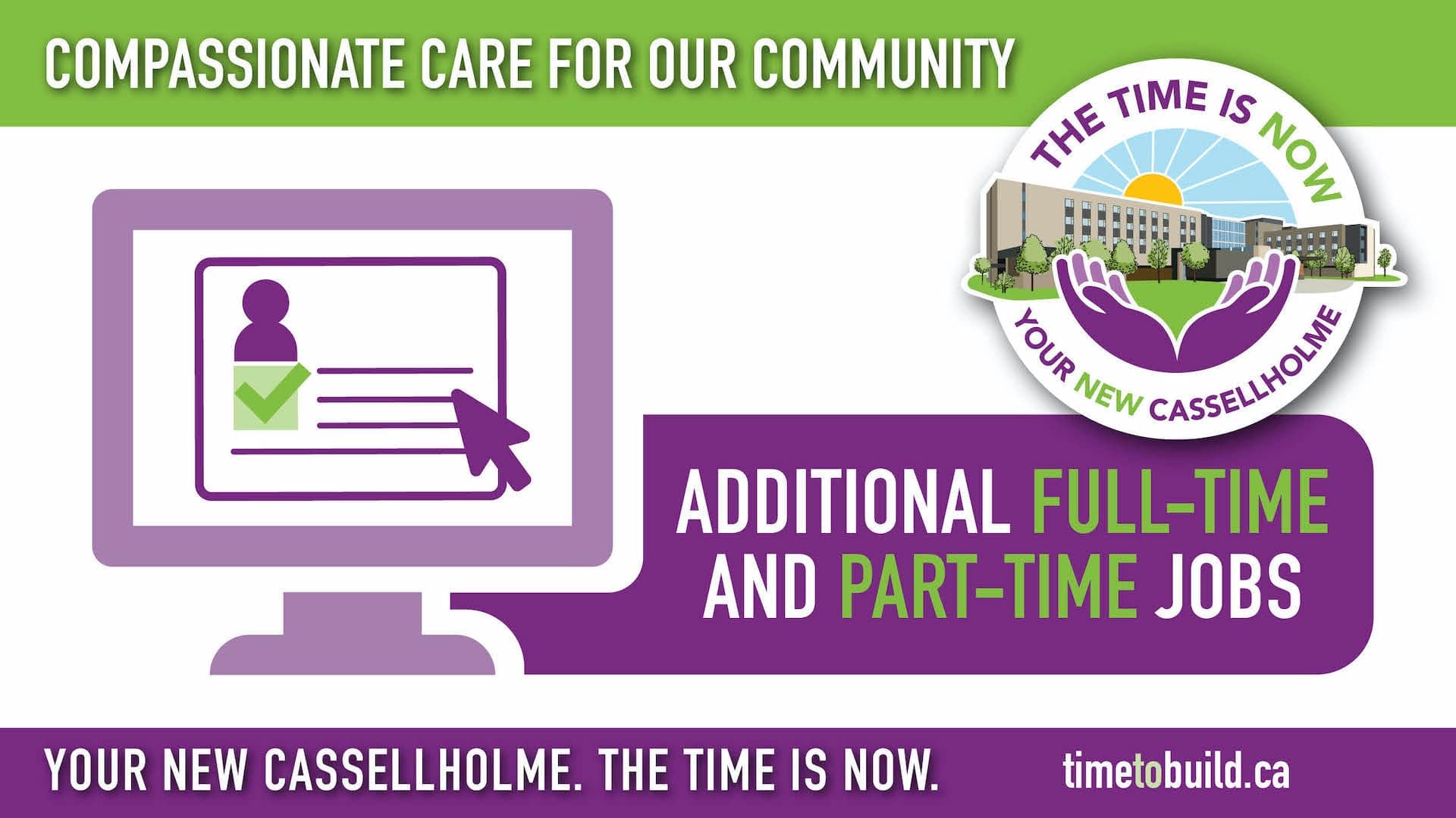Cassellholme — Additional Full-Time and Part-Time Jobs infographic