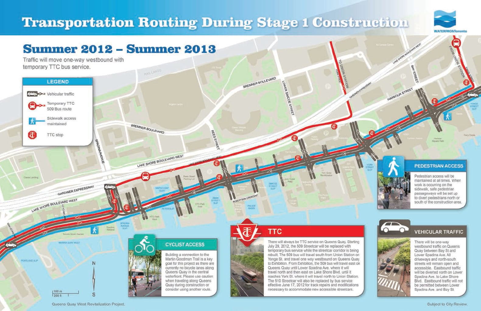 Waterfront Toronto — Stage 1 Infographic Transportation Routing During Construction