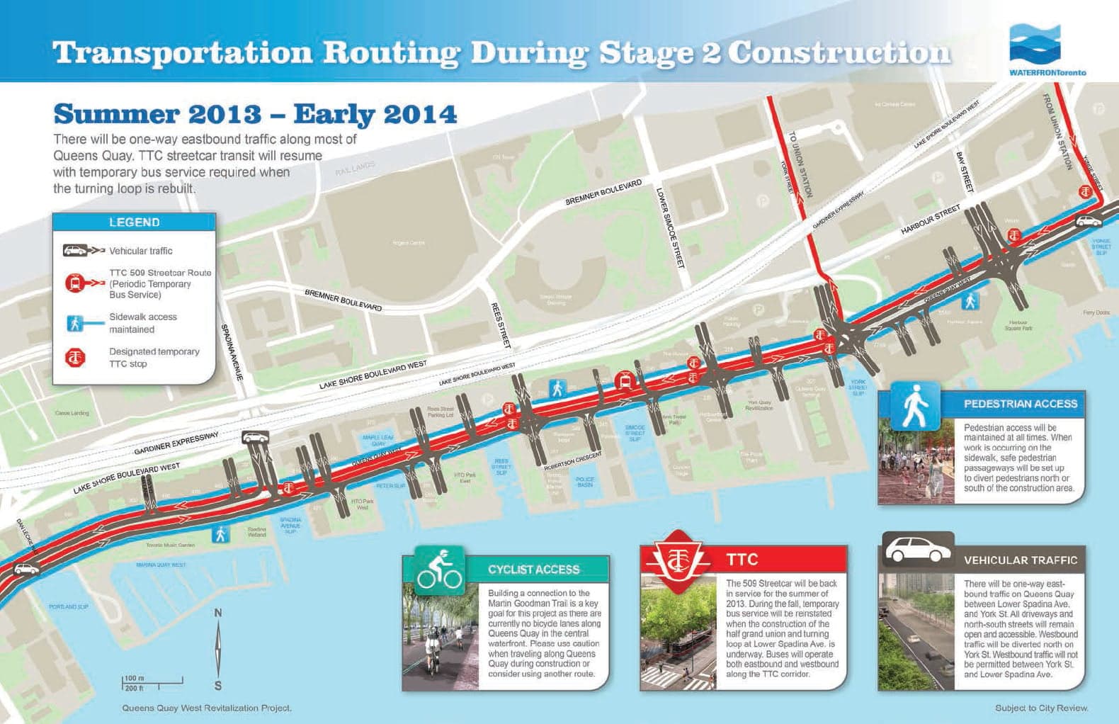 Waterfront Toronto — Stage 2 Infographic Transportation Routing During Construction