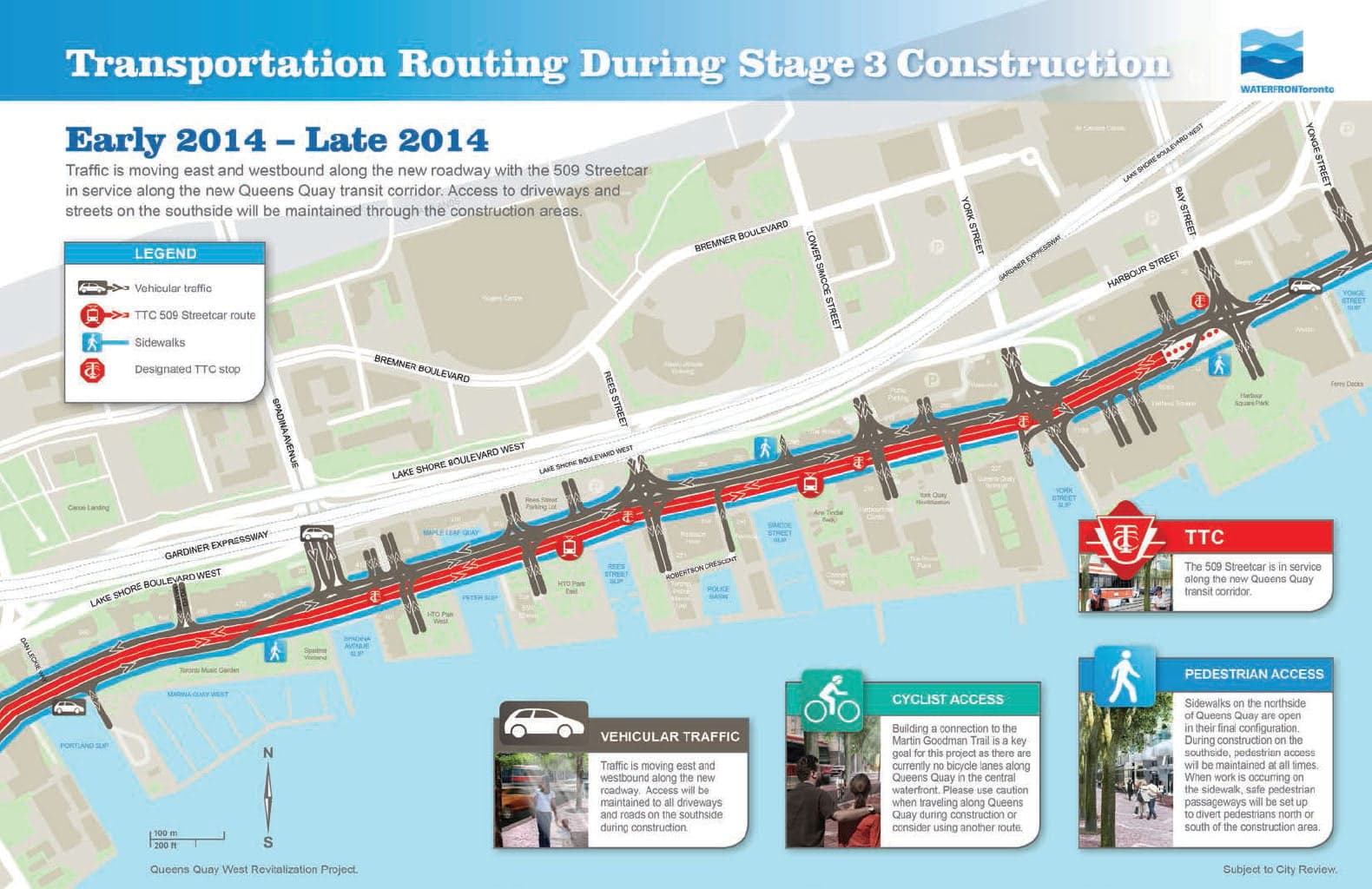 Waterfront Toronto — Stage 3 Infographic Transportation Routing During Construction