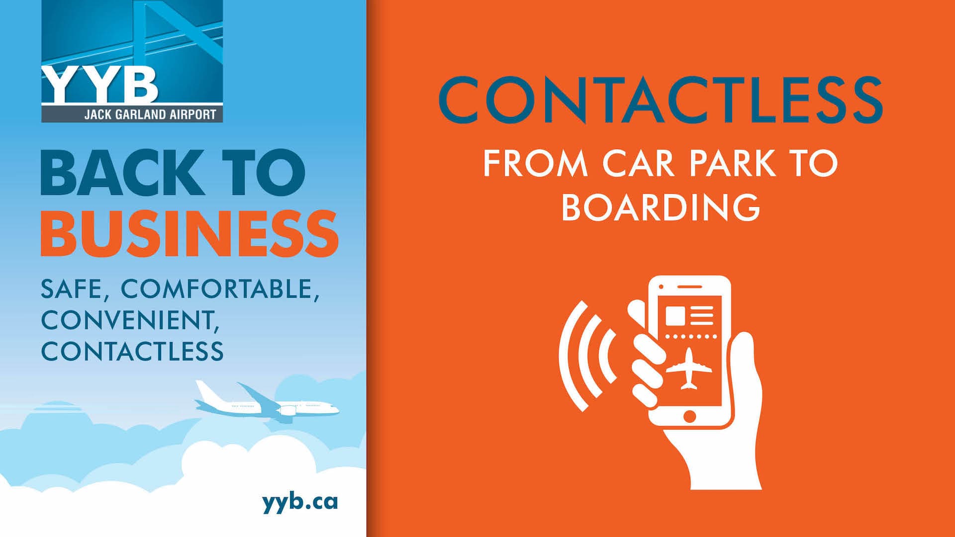 North Bay Jack Garland Airport — Contactless infographic